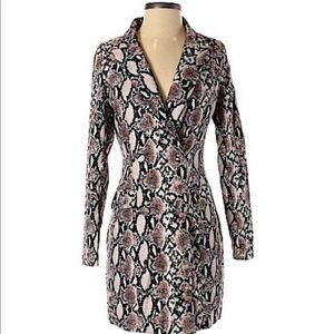 Nasty Gal Python Snake Blazer Dress XS / Small